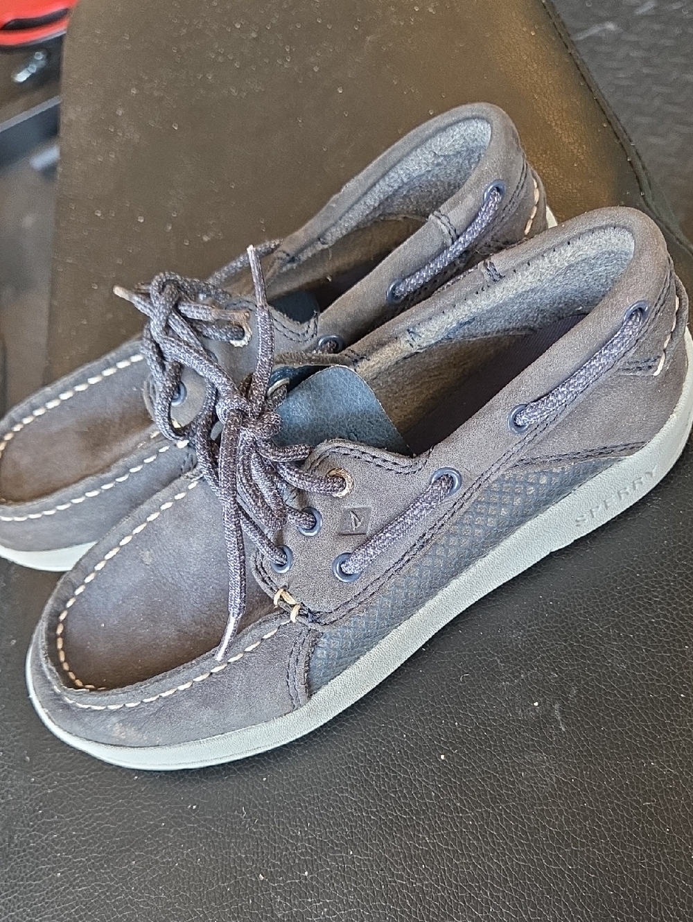 Sperry Navy Suede Moc Toe Boat Shoes